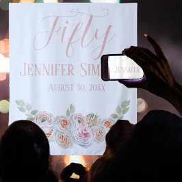 繊細なフェミニン赤面フォトブース タペストリー