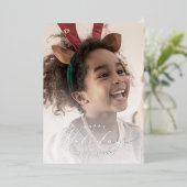 繊細なフォイル幸せな休日の写真年レビュー 箔シーズンカード (立ち正面)