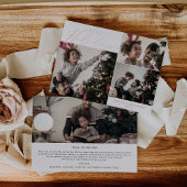 繊細なフォイル幸せな休日4フォトニュースレター 箔シーズンカード