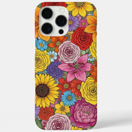 繊細なフラワープリント Case-Mate iPhoneケース (裏面)