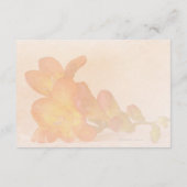 繊細なフリージアの花のウェディングレセプション封筒 エンクロージャーカード (裏面)