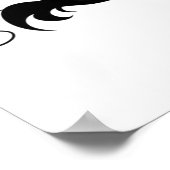 繊細なフレームに名前をカスタマイズ ポスター (角)