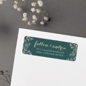 繊細なフレーム差出人住所 ラベル