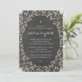 繊細なフレーム | 《キリスト教》洗礼式や命名式又はバプテスマ招待状 招待状 (スタンド正面)