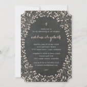 繊細なフレーム | 《キリスト教》洗礼式や命名式又はバプテスマ招待状 招待状 (正面)