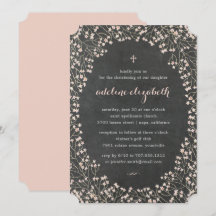 繊細なフレーム | 《キリスト教》洗礼式や命名式又はバプテスマ招待状