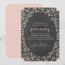 繊細なフレーム | ベビーシャワー招待状 招待状