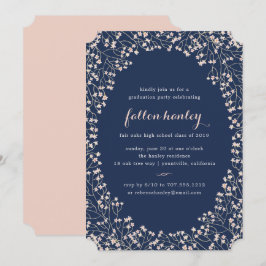 繊細なフレーム | 卒業パーティー招待状 招待状