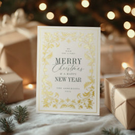 繊細なフレーム 箔シーズンカード