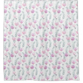 繊細なフローラでシャワーカーテン。 シャワーカーテン (正面)