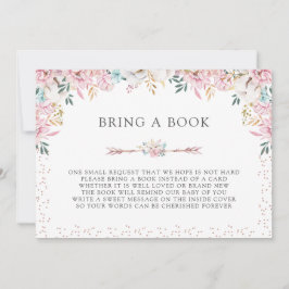 繊細なフローラと矢が本を持ち込む 招待状