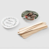 繊細なフローラと結婚写真 ハンドファン (組立なし)