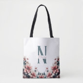 繊細なフローラのカスタマイズ トートバッグ (正面)