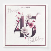 繊細なフローラカスタマイズ可能45誕生日 (正面)