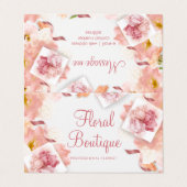 繊細なフローラプロフェッショナルの花屋 名刺 (外部フラット)