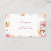 繊細なフローラプロフェッショナルの花屋 名刺 (裏面)