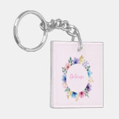 繊細なフローラリース キーホルダー (正面左)