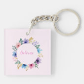 繊細なフローラリース キーホルダー (裏面)