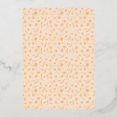 繊細なフローラ光沢のあるストーリーブックベビーシャワー 箔招待状 (裏面)