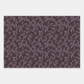 繊細なフローラ包装紙フラットシートセット3 ラッピングペーパーシート (正面3)