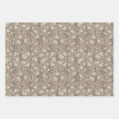 繊細なフローラ包装紙フラットシートセット3 ラッピングペーパーシート (正面2)
