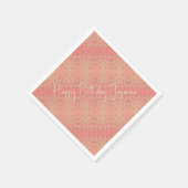 繊細なフローラ型パターン スタンダードカクテルナプキン (角)