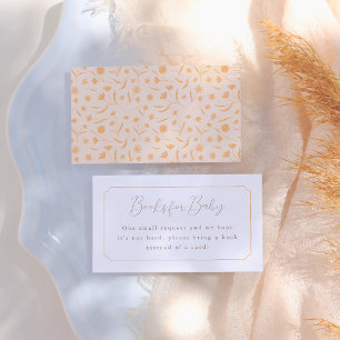繊細なフローラ春ストーリーブックベビーシャワー エンクロージャーカード