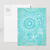 繊細なフローラ格子模様 ポストカード (正面/裏面)