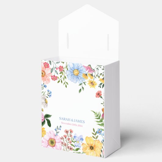 繊細なフローラ水の結婚色 フェイバーボックス (オープン)