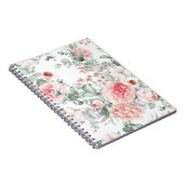 繊細なフローラ水色スパイラルフォトノートブック。 ノートブック (右側)