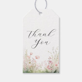 繊細なフローラ結婚に感謝 ギフトタグ