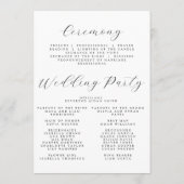 繊細なフローラ結婚の プログラム (裏面)