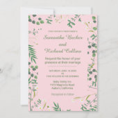 繊細なフローラ縁ど 招待状 (正面)