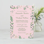繊細なフローラ縁ど 招待状 (スタンド正面)