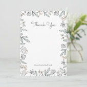 繊細なフローラ サンキューカード (スタンド正面)