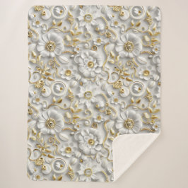 繊細なフローラ シェルパブランケット