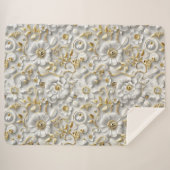 繊細なフローラ シェルパブランケット (正面(横))