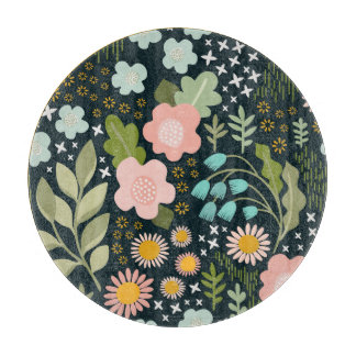 繊細なフローラ：シームレスなヴィンテージ美しい。 カッティングボード