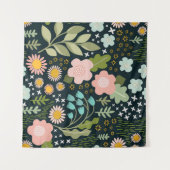 繊細なフローラ：シームレスなヴィンテージ美しい。 タペストリー (正面(横))