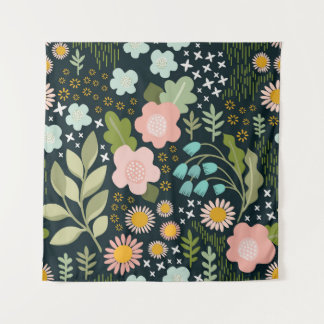 繊細なフローラ：シームレスなヴィンテージ美しい。 タペストリー