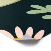 繊細なフローラ：シームレスなヴィンテージ美しい。 ポスター (角)