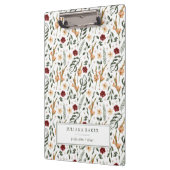 繊細なフローラ パーソナライズされた クリップボード (左)