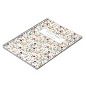 繊細なフローラ パーソナライズされた ノートブック (左側)