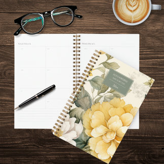 繊細なフローラ プランナー手帳