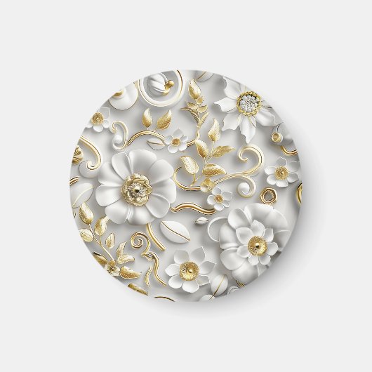 繊細なフローラ マグネット (正面)