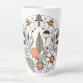 繊細なフローラN02 カフェラテマグ (正面)