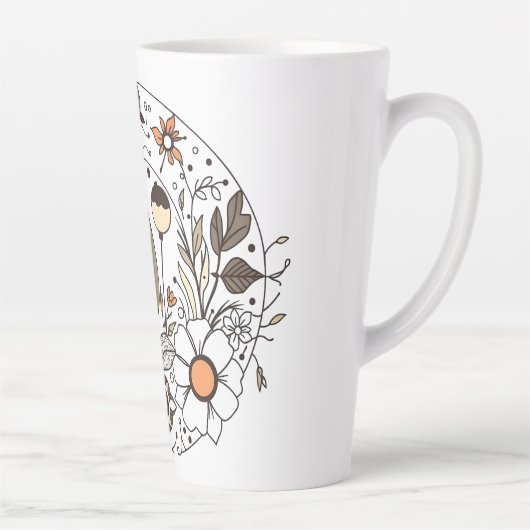 繊細なフローラN02 カフェラテマグ (右)