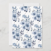 繊細なブライダルシャワーをする前に青いもの 招待状 (裏面)