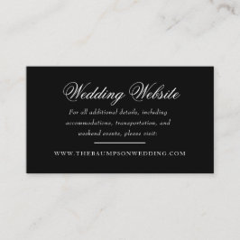 繊細なブラックと金ゴールド結婚スクリプトのウェブサイト エンクロージャーカード