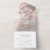 繊細なブラックカリグラフィー | フォトウェディング オールインワン招待状 (内側)